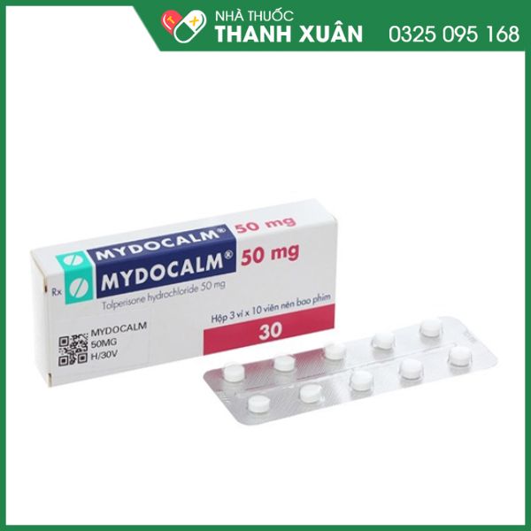 Mydocalm 50mg điều trị triệu chứng co cứng